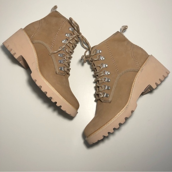 NEW Dolce Vita Utilitarian Huey Hiking Boot in Mushroom Nubuck size 10 - Picture 2 of 15